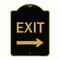 Signmission Designer Series-Exit With Right Arrow, Black & Gold Heavy-Gauge Aluminum, 24" H, 18" L, BG-1824-9842 A-DES-BG-1824-9842 - alternate 1